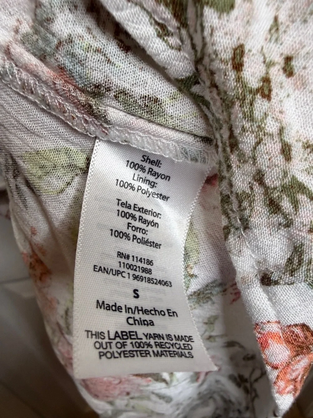Frye sleeveless floral white button down flowy midi dress sz Sm - Picture 7 of 7